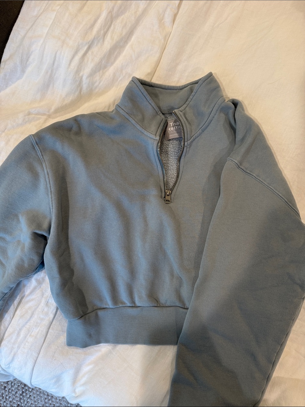 TNA Men's Half-Zip Pullover in Dusty Blue